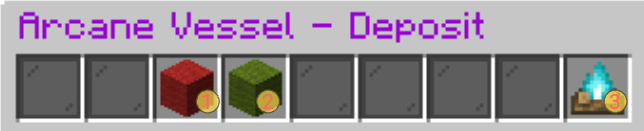 Arcane Vessel - deposit UI